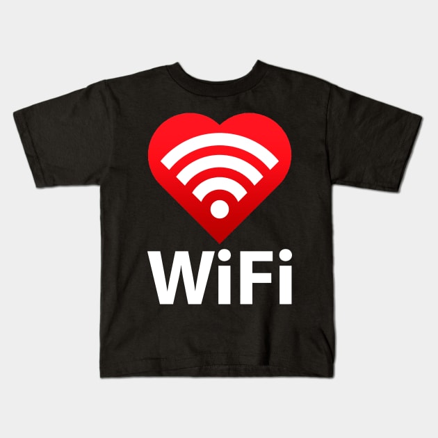 Wifi Love Kids T-Shirt by AsKartongs